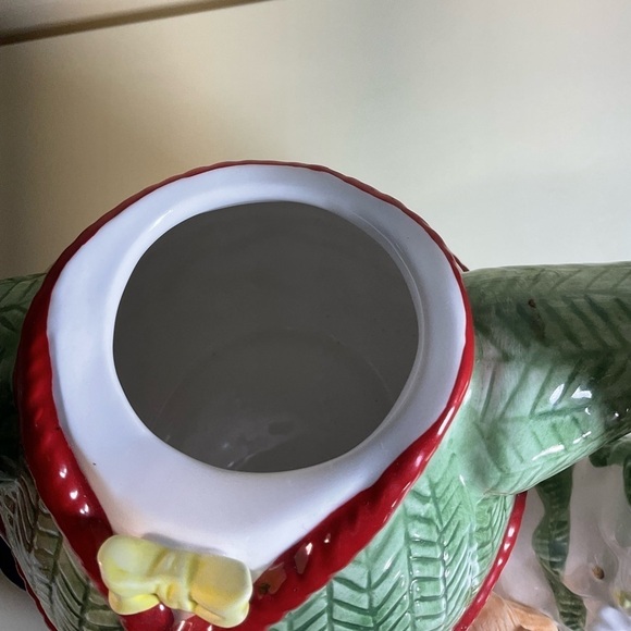 Fitz And Floyd Omnibus 1993 Snowman Pitcher Trumpet Christmas Tree Teddy Bear - Picture 6 of 10